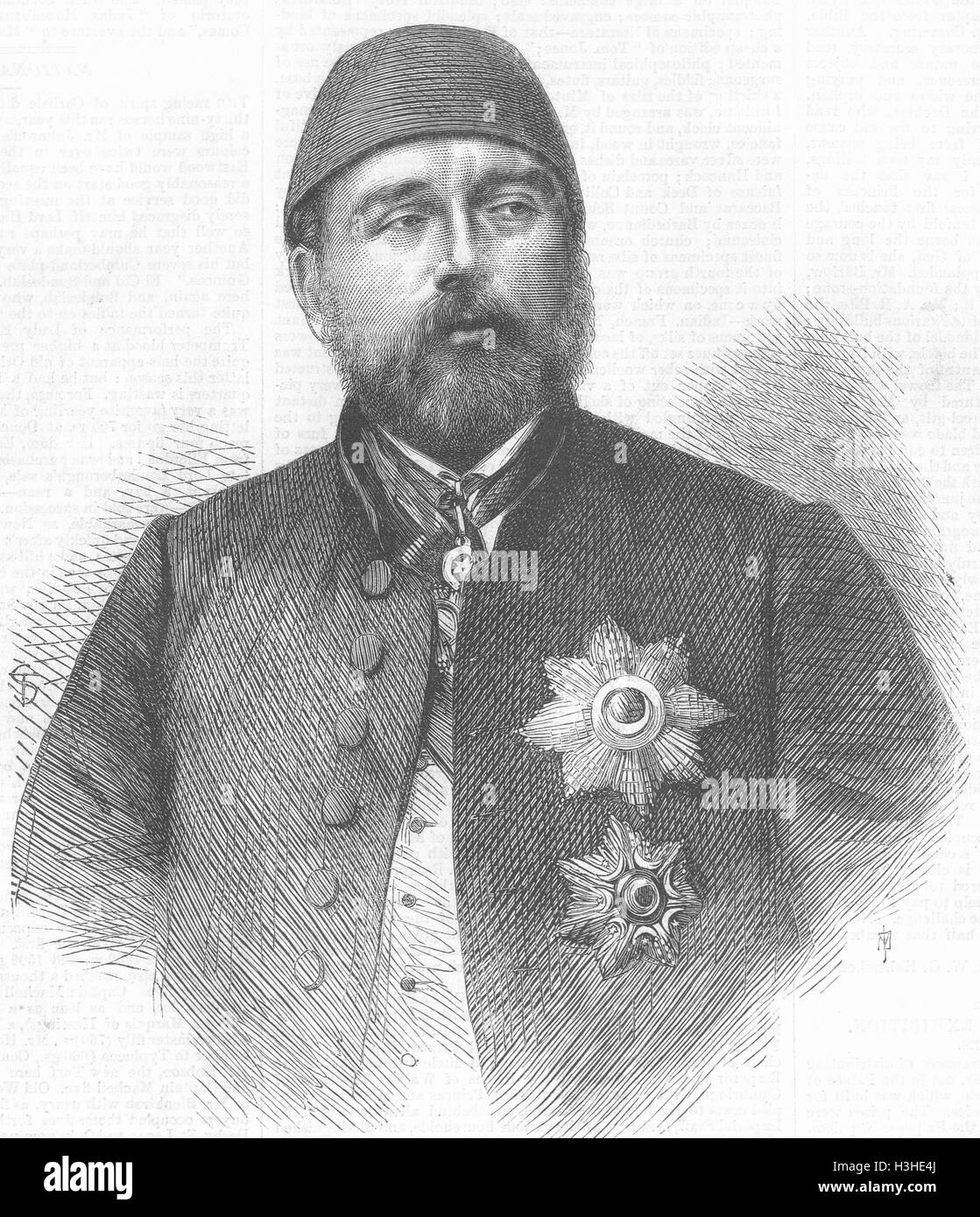 Egitto Ismail Pacha, viceré di 1867. Illustrated London News Foto Stock