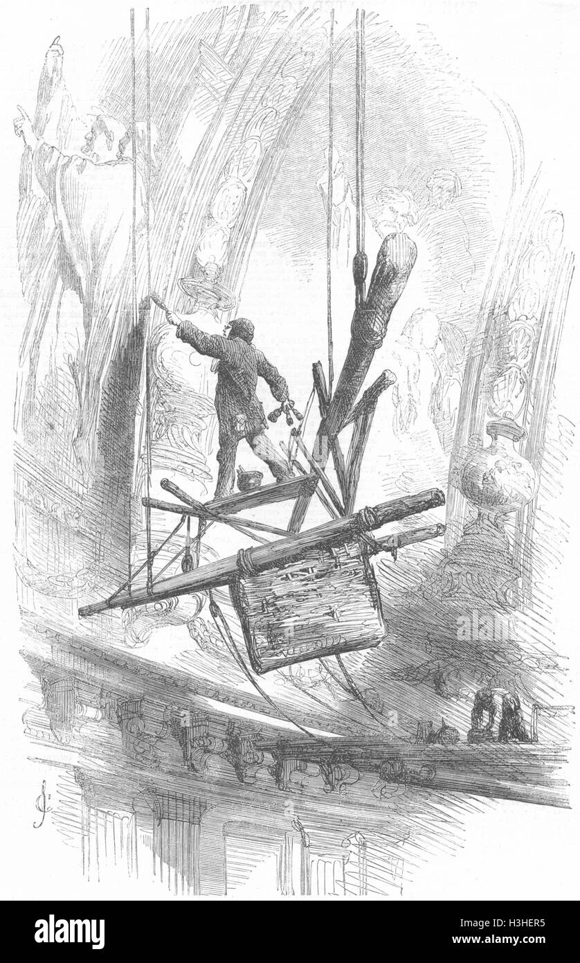 ST PAULS CATHEDRAL Parris pittura Thornhill Dome 1856. Illustrated London News Foto Stock