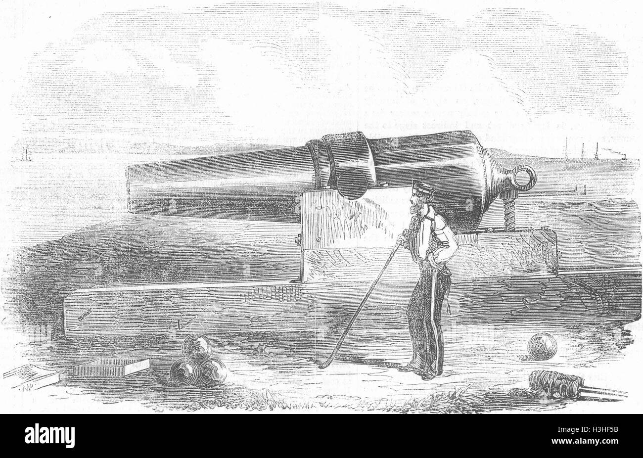 MILITARIA Horsfall il monster del ferro battuto gun 1856. Illustrated London News Foto Stock