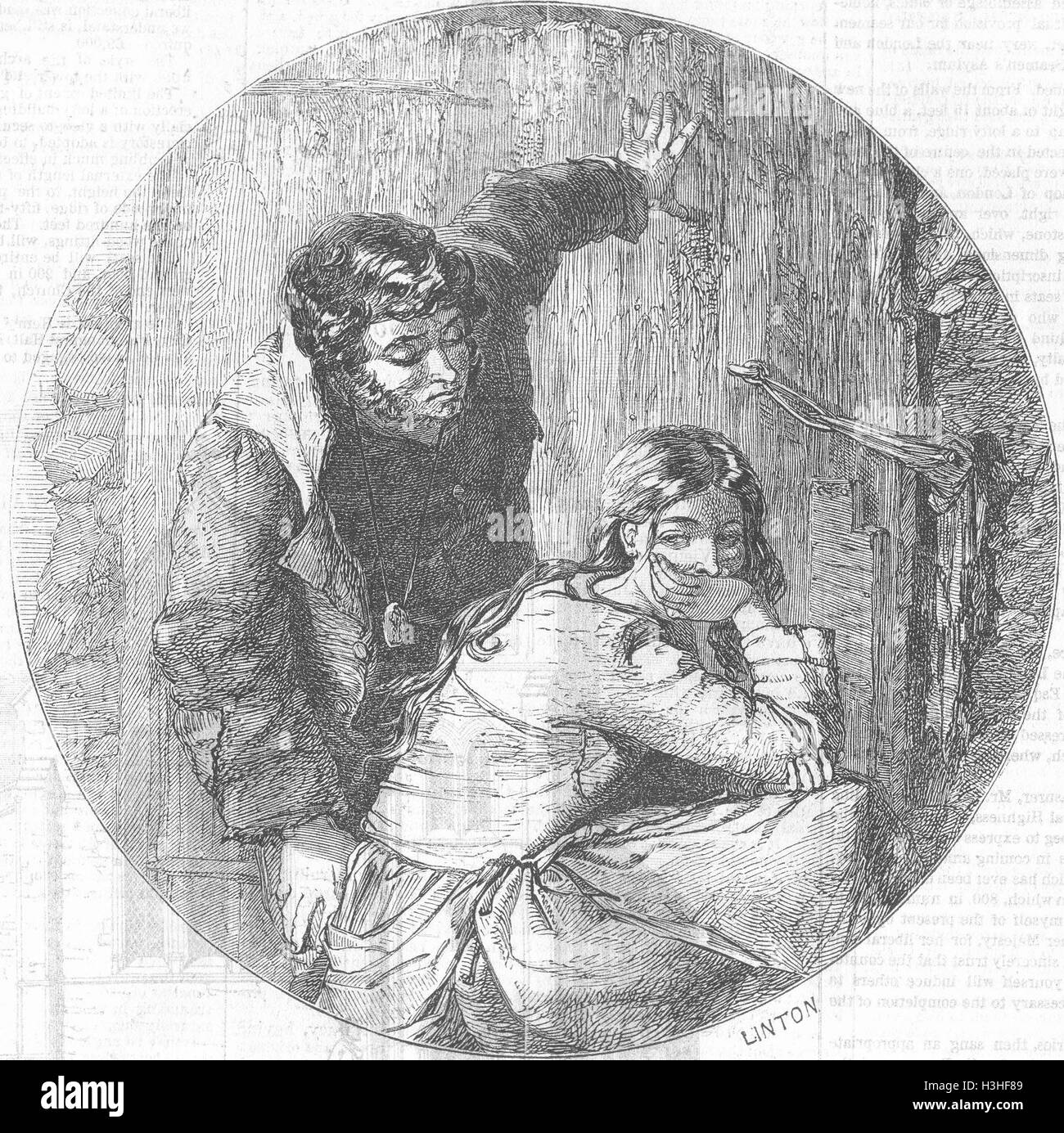 L'Irlanda belle arti corteggiamento irlandese 1846. Illustrated London News Foto Stock