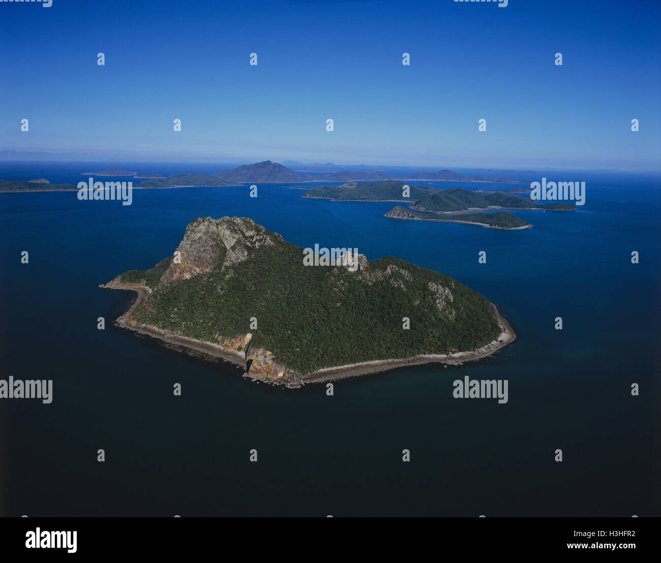 Isola di pentecoste e il suo cono vulcanico, Foto Stock