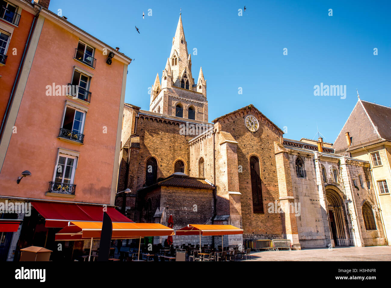 La chiesa nella città di Grenoble Foto Stock