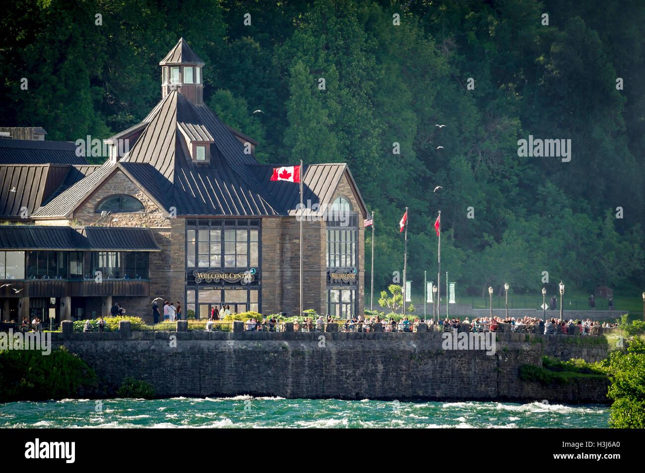 Cascate del Niagara, lato Canadese, Table Rock Foto Stock