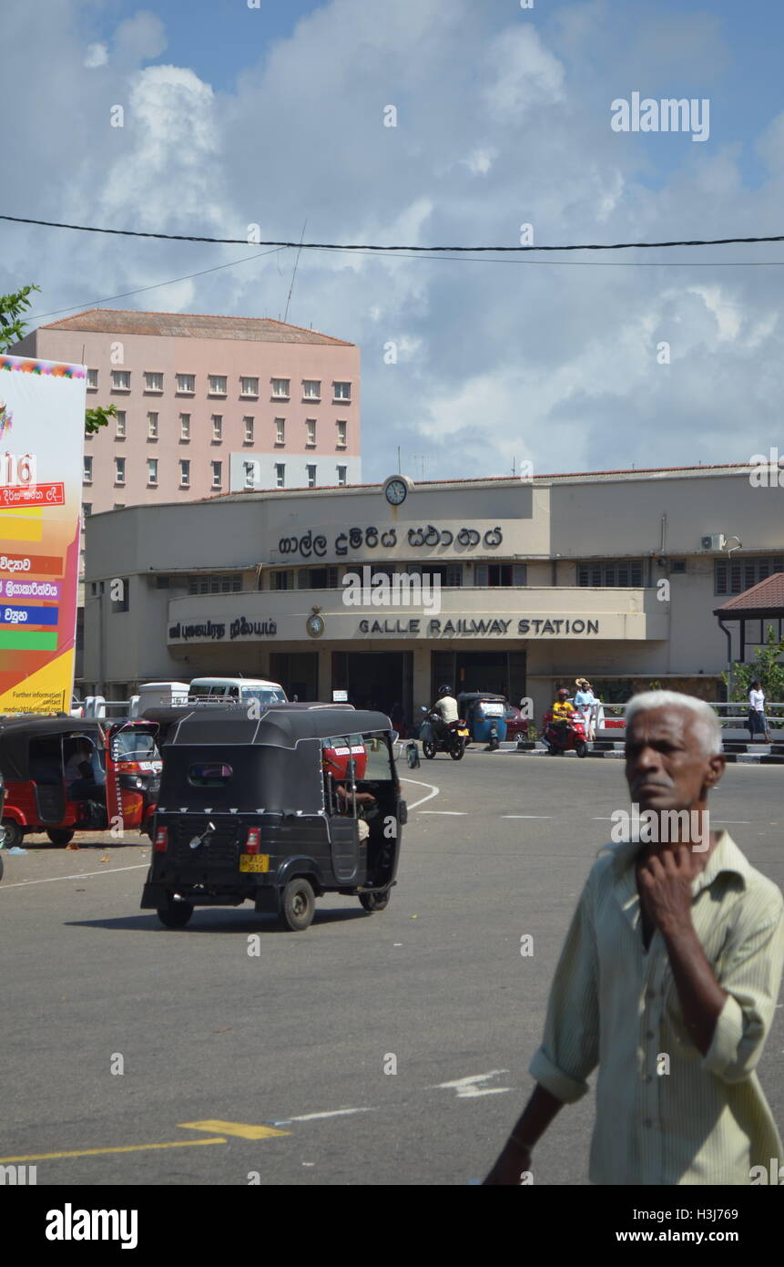 Stazione ferroviaria Galle, Sri Lanka Foto Stock