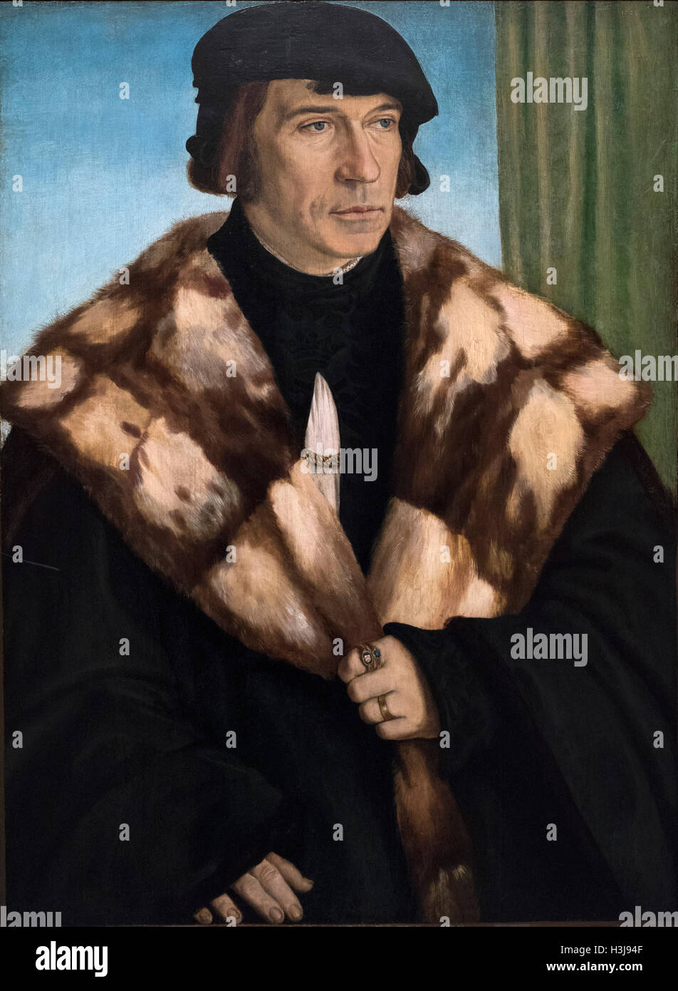 Barthel Beham (1502-1540), il Ritratto di Ruprecht Stüpf, 1528. Foto Stock