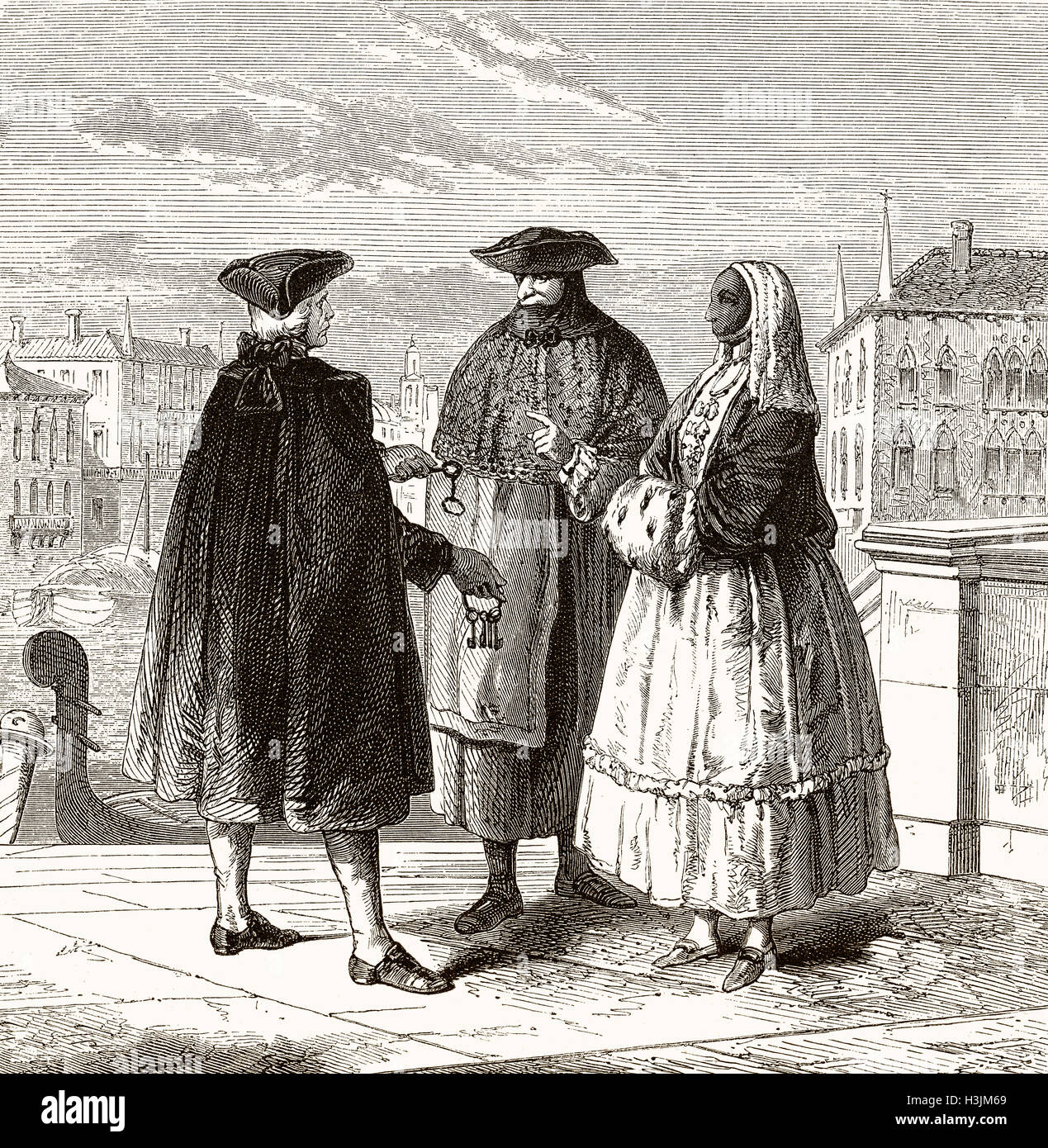 Il locatore del teatro affiti a Venezia, XVIII secolo Foto Stock