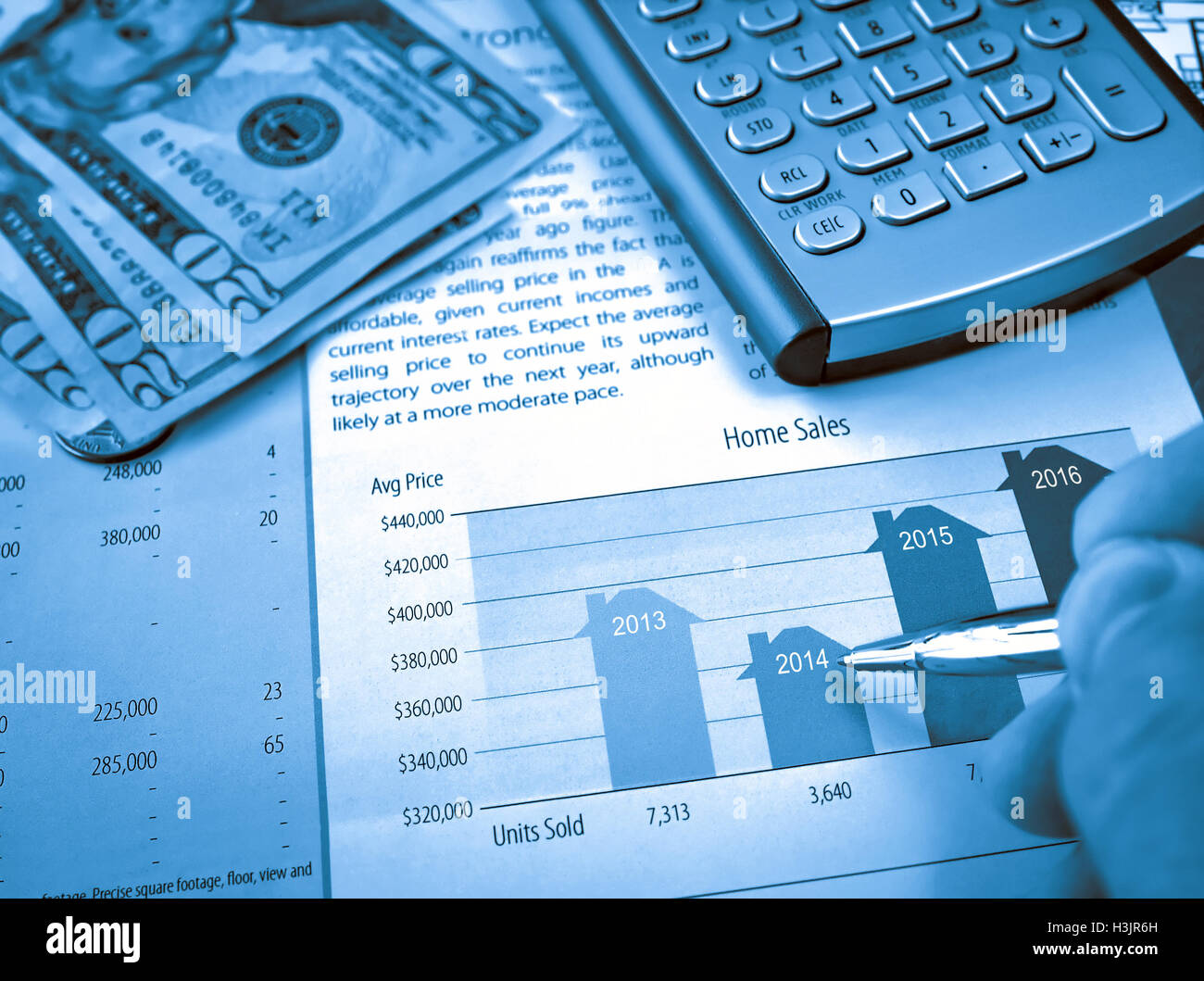 Home grafico delle vendite Foto Stock