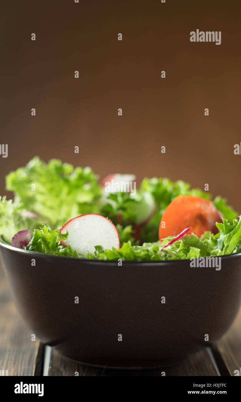 Close up organico insalata sana Foto Stock