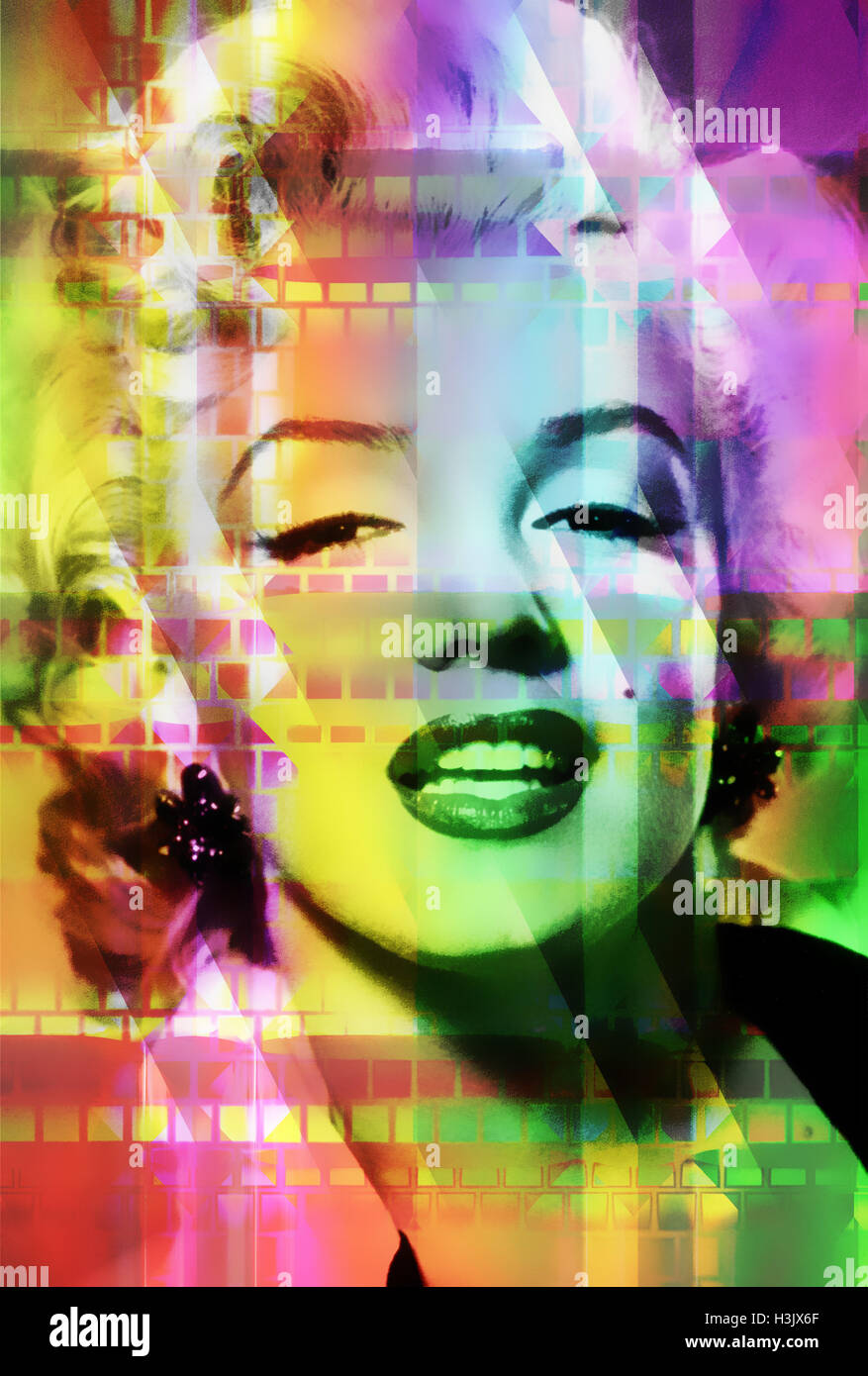 Marilyn Monroe pop art versione Foto Stock