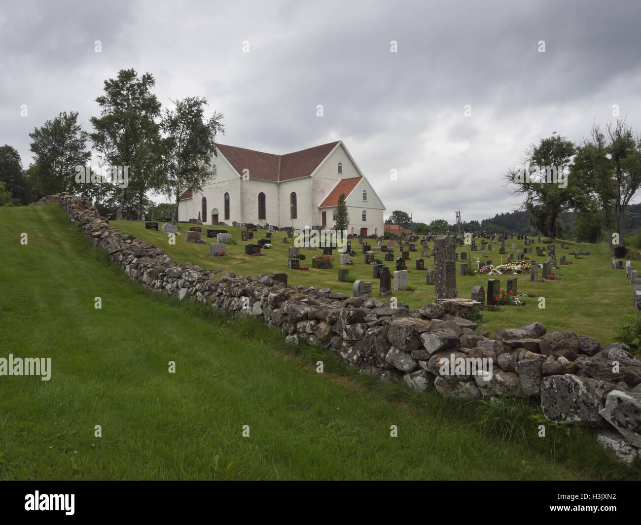 Vanse protetto della chiesa parrocchiale di Farsund , Vest-Agder county, Norvegia con origini a ca 1200 ANNUNCIO Foto Stock