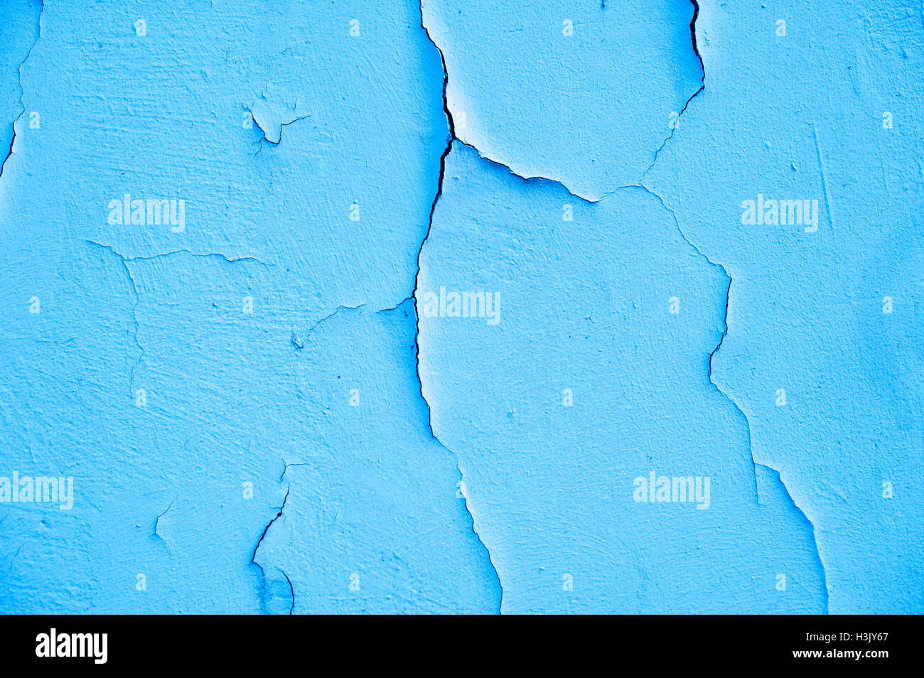Texture vecchio blu turchese parete incrinato Foto Stock