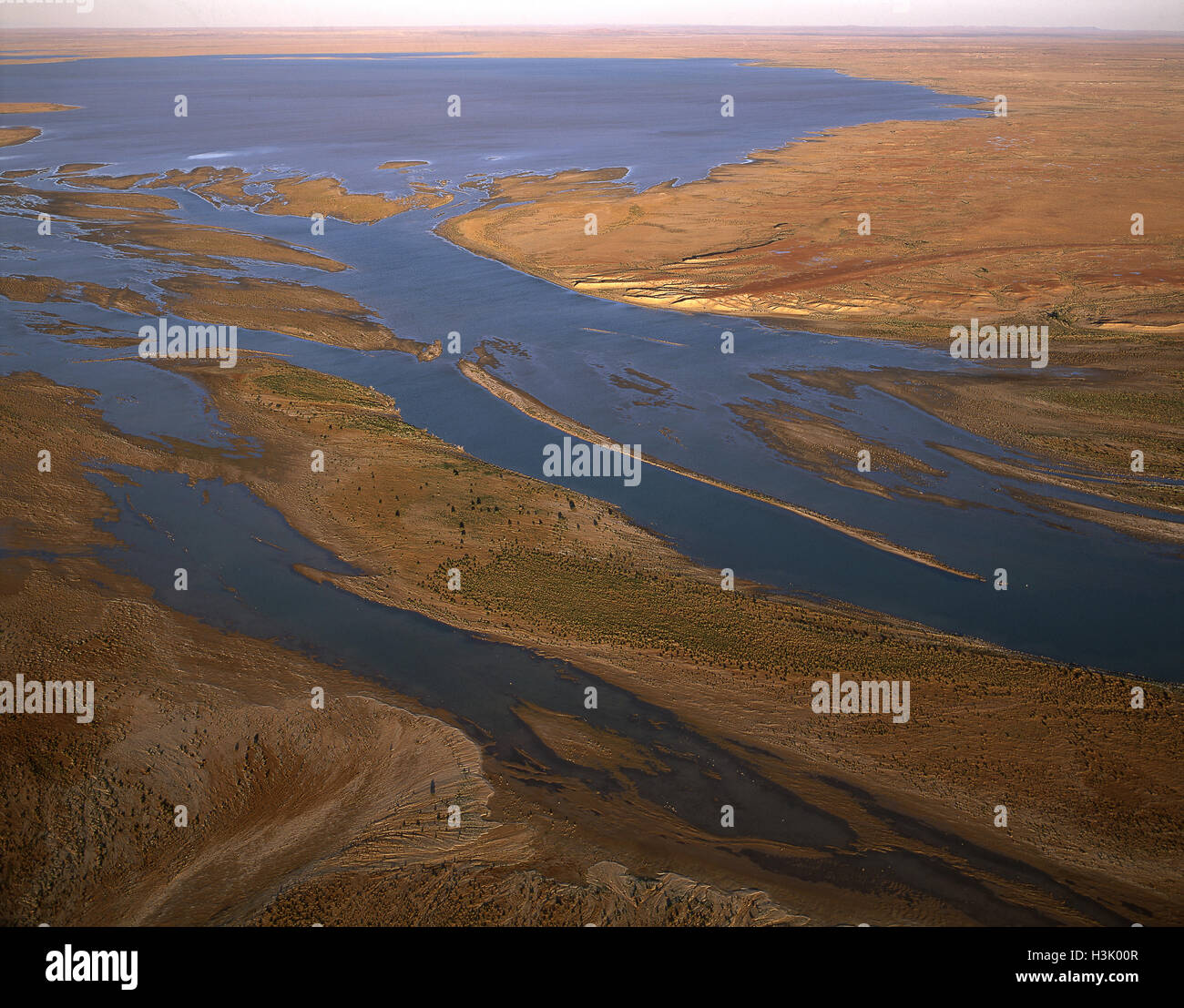 Fiume Margaret che fluisce nel lago Eyre Sud, Foto Stock