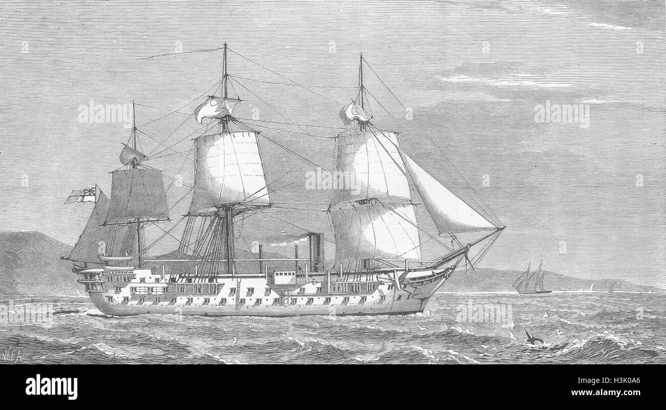 Il ghana Ashanti guerra nave ospedale Victor Emmanuel 1873. Il grafico Foto Stock