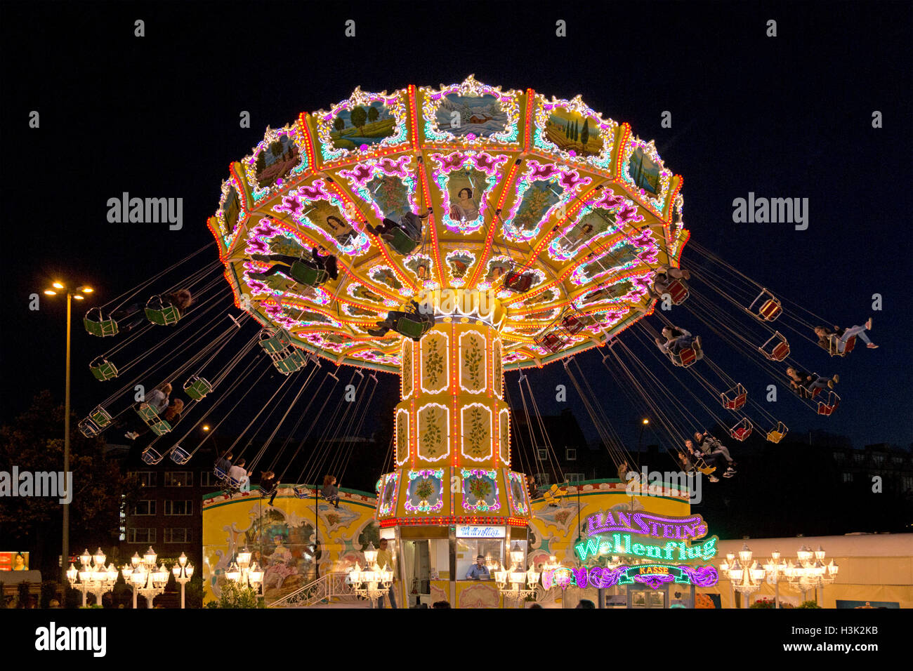 Chairoplane, Dom, Amburgo, Germania Foto Stock