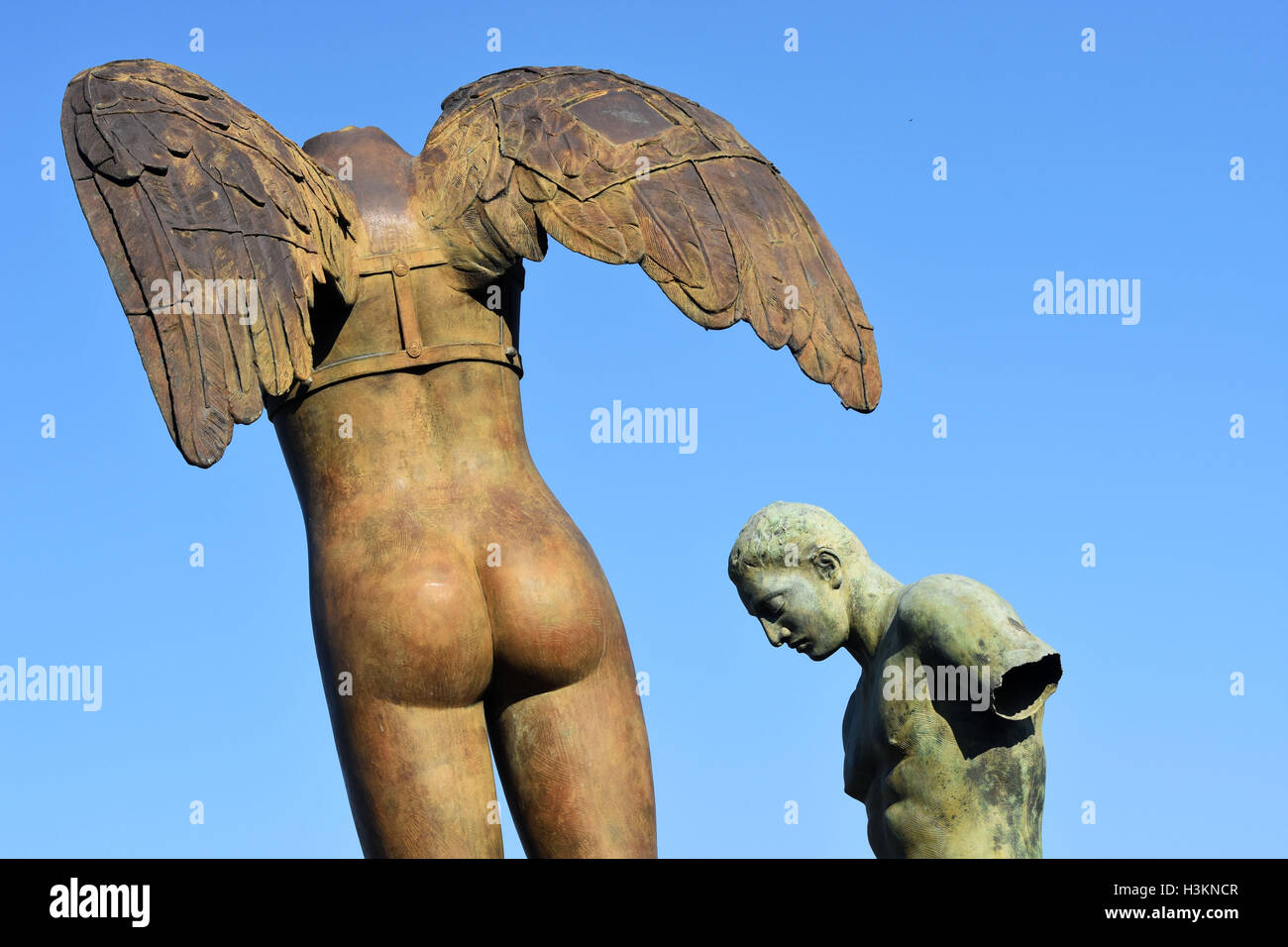 Gli affreschi e le rovine romane di Pompei. L'Italia. Foto Stock