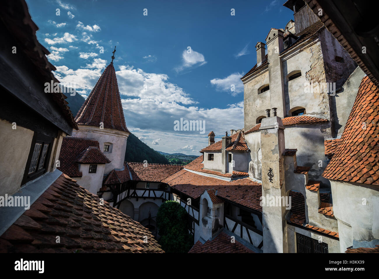 Castello di Bran nei pressi di crusca, Romania, comunemente noto come 'Dracula Castello dell', casa di carattere del titolo in Bram Stoker's 'Dracula" nuovo Foto Stock