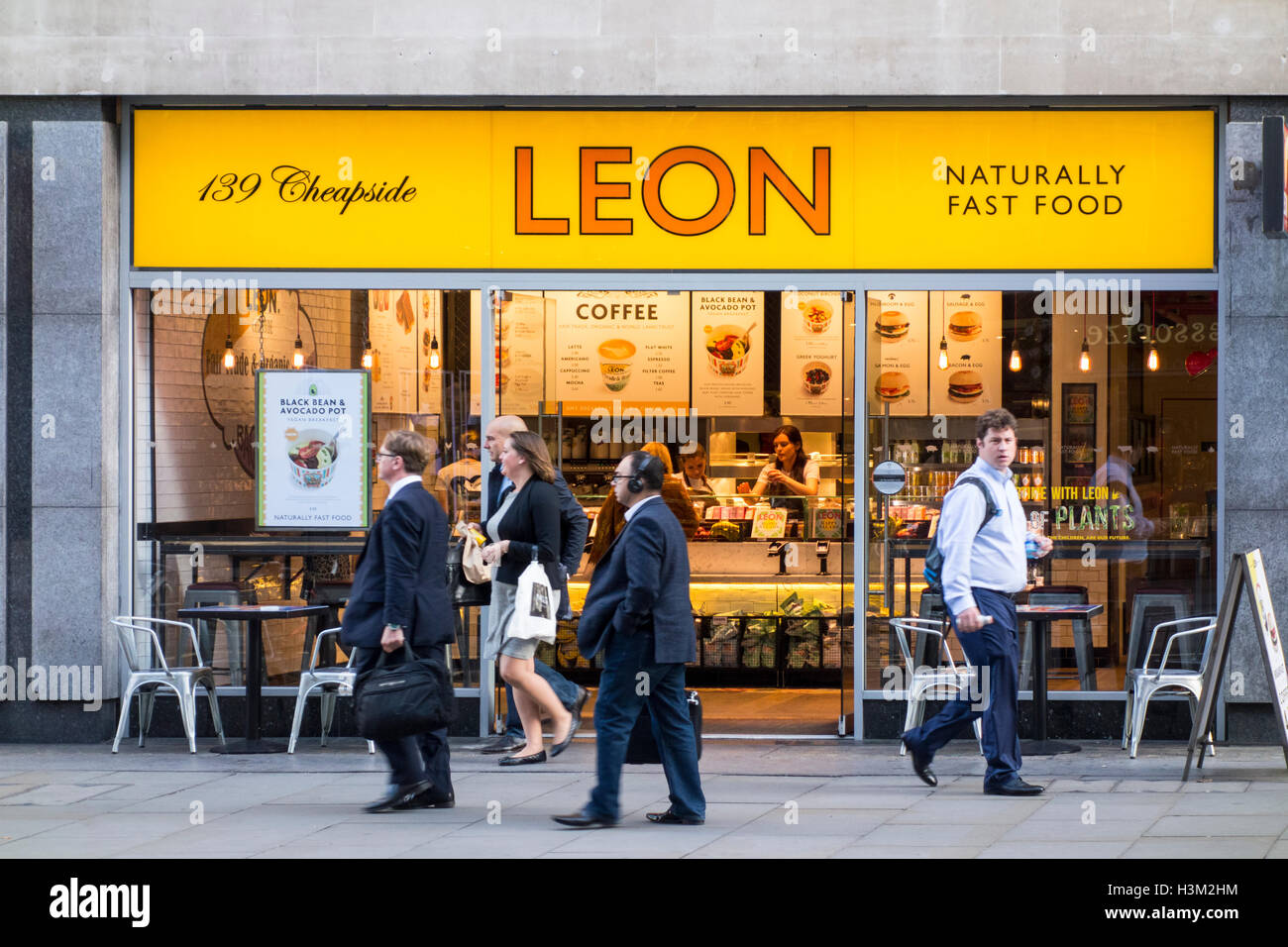 Leon un ristorante fast food, Cheepside, Londra Foto Stock