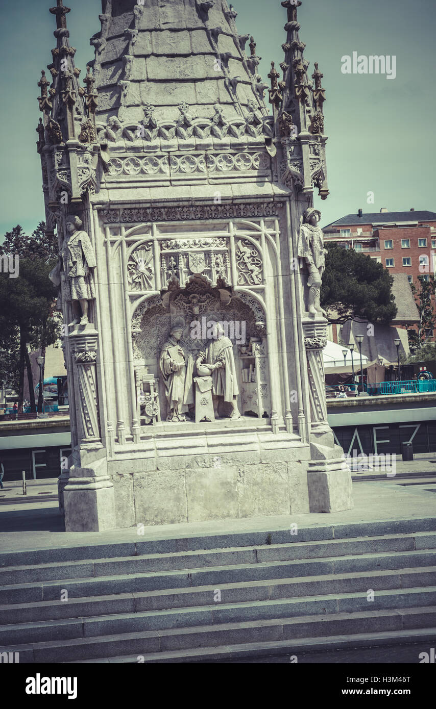 Cristobal Colon, immagine della città di Madrid, la sua caratteristica Foto Stock