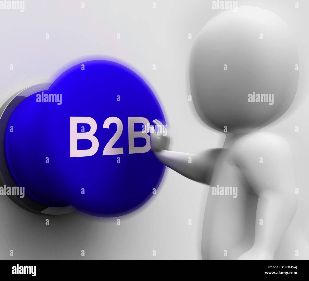 B2B premuto mostra partnership aziendale e relazioni Foto Stock