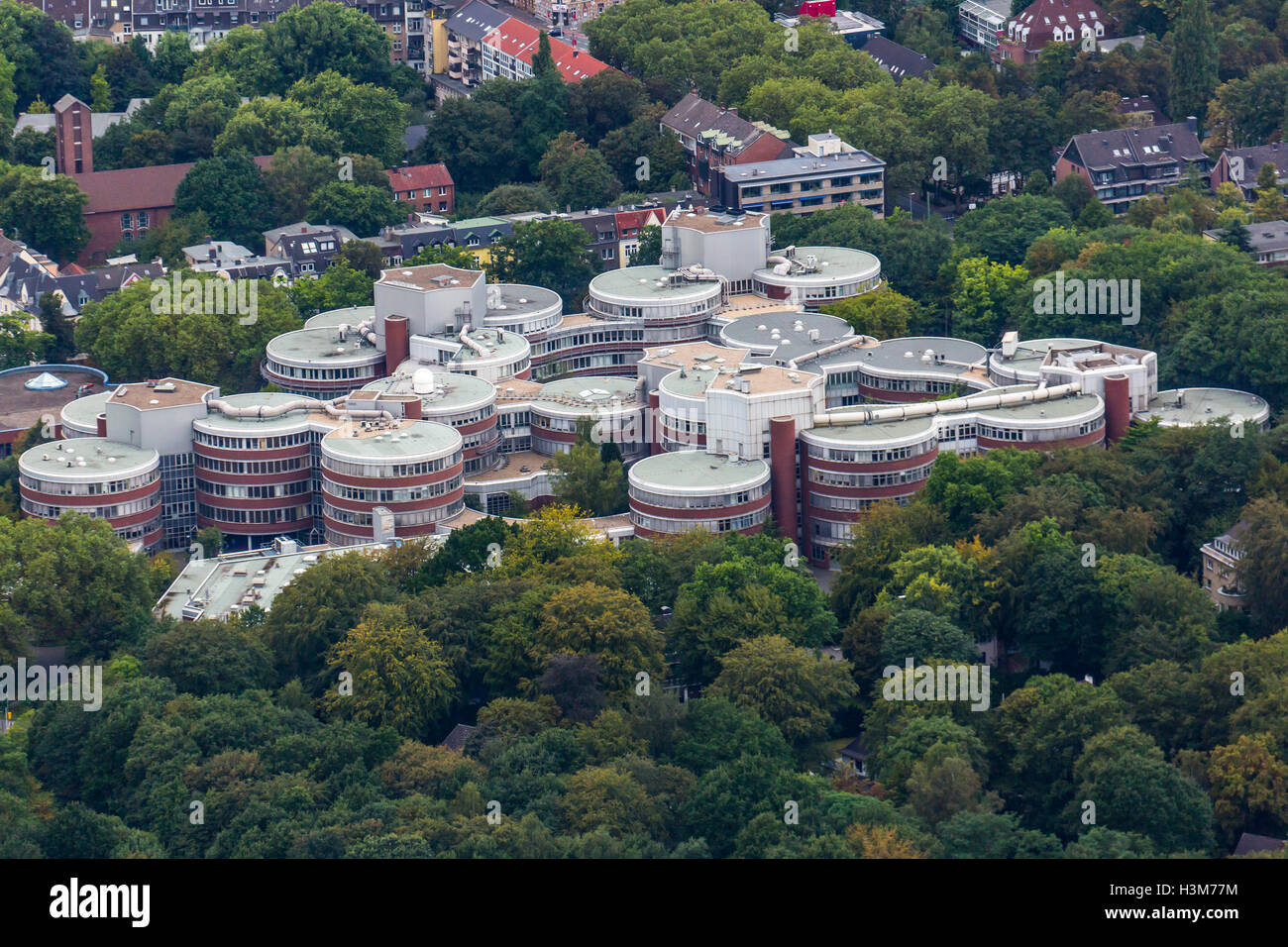 Veduta aerea del campus universitario dell Università di Duisburg-Essen, Germania Foto Stock