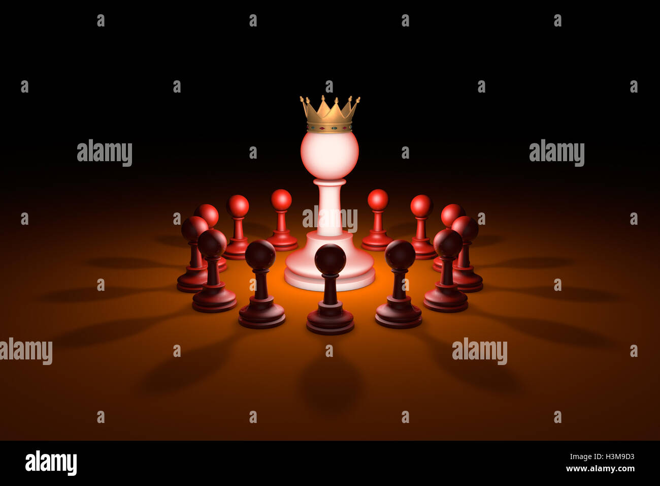 In piedi fuori dalla folla. Disponibili in alta risoluzione e di diverse dimensioni per adattarsi alle esigenze del vostro progetto. Il rendering 3D Foto Stock