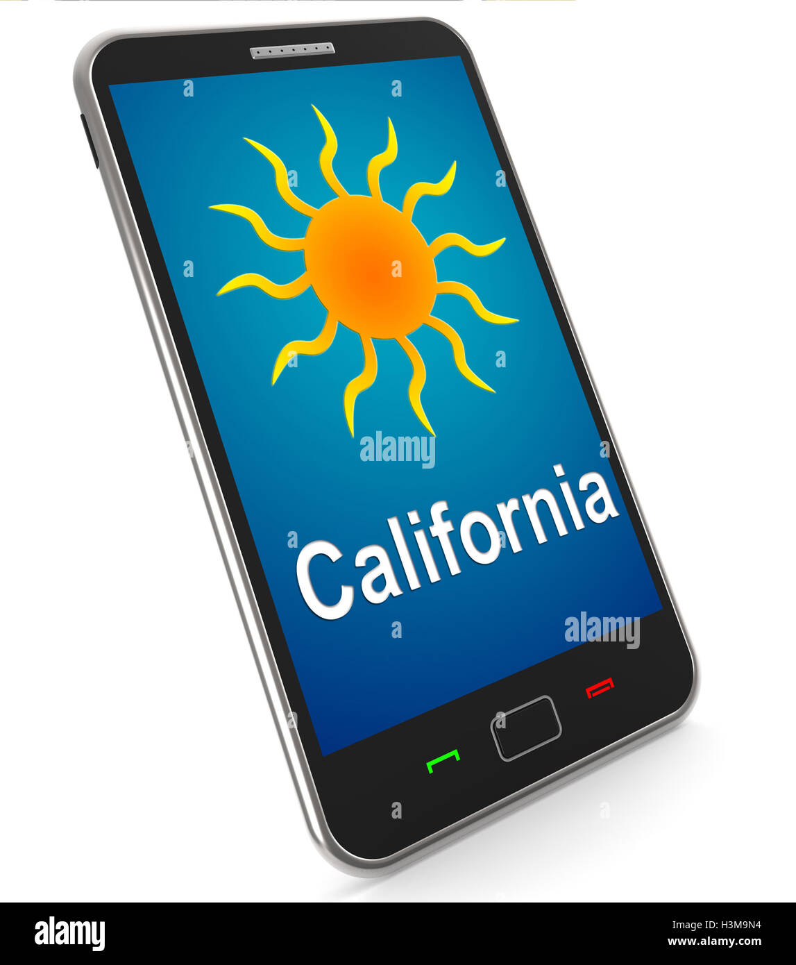 La California e il sole sul mezzo mobile ottime condizioni meteo in stato d'Oro Foto Stock