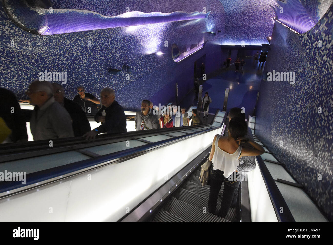 La metropolitana sistema di Metropolitana di Napoli, Italia Foto Stock