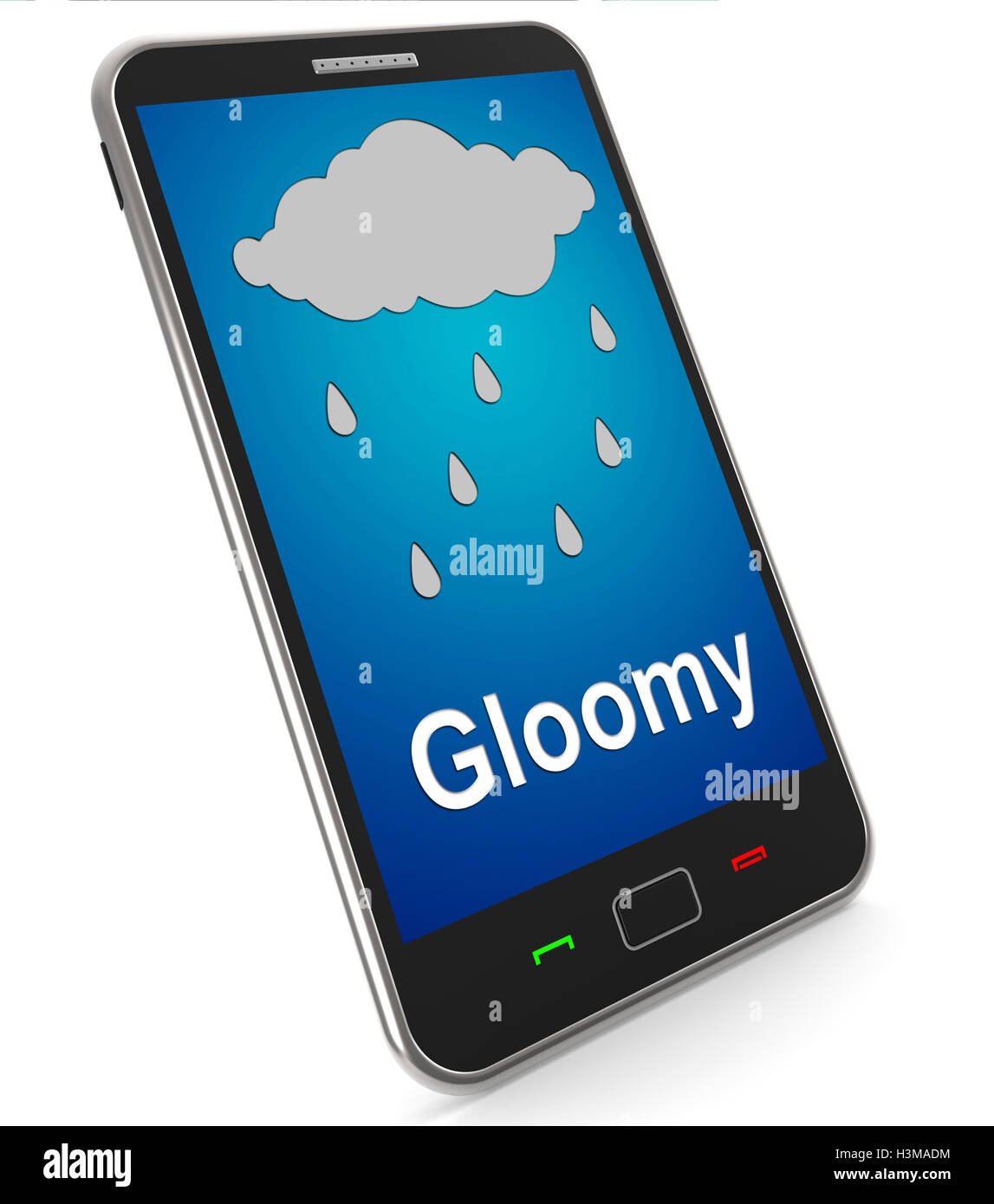 Cupo sul Mobile mostra grigio scuro miserabile Meteo Foto Stock