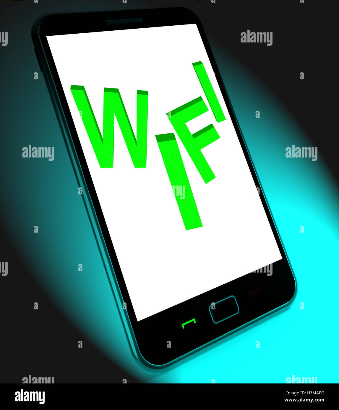 Wifi su Mobile mostra Internet hotspot wi-fi o la connessione Foto Stock