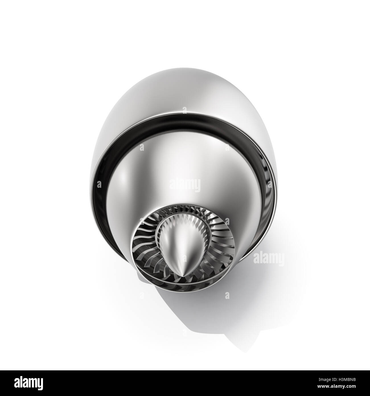 Motore Jet isolati su sfondo bianco. Il rendering 3D Foto Stock