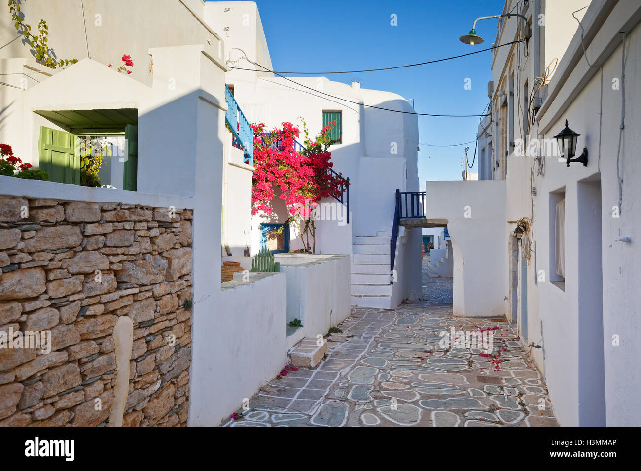 Tipiche case di villaggio Folegandros. Foto Stock