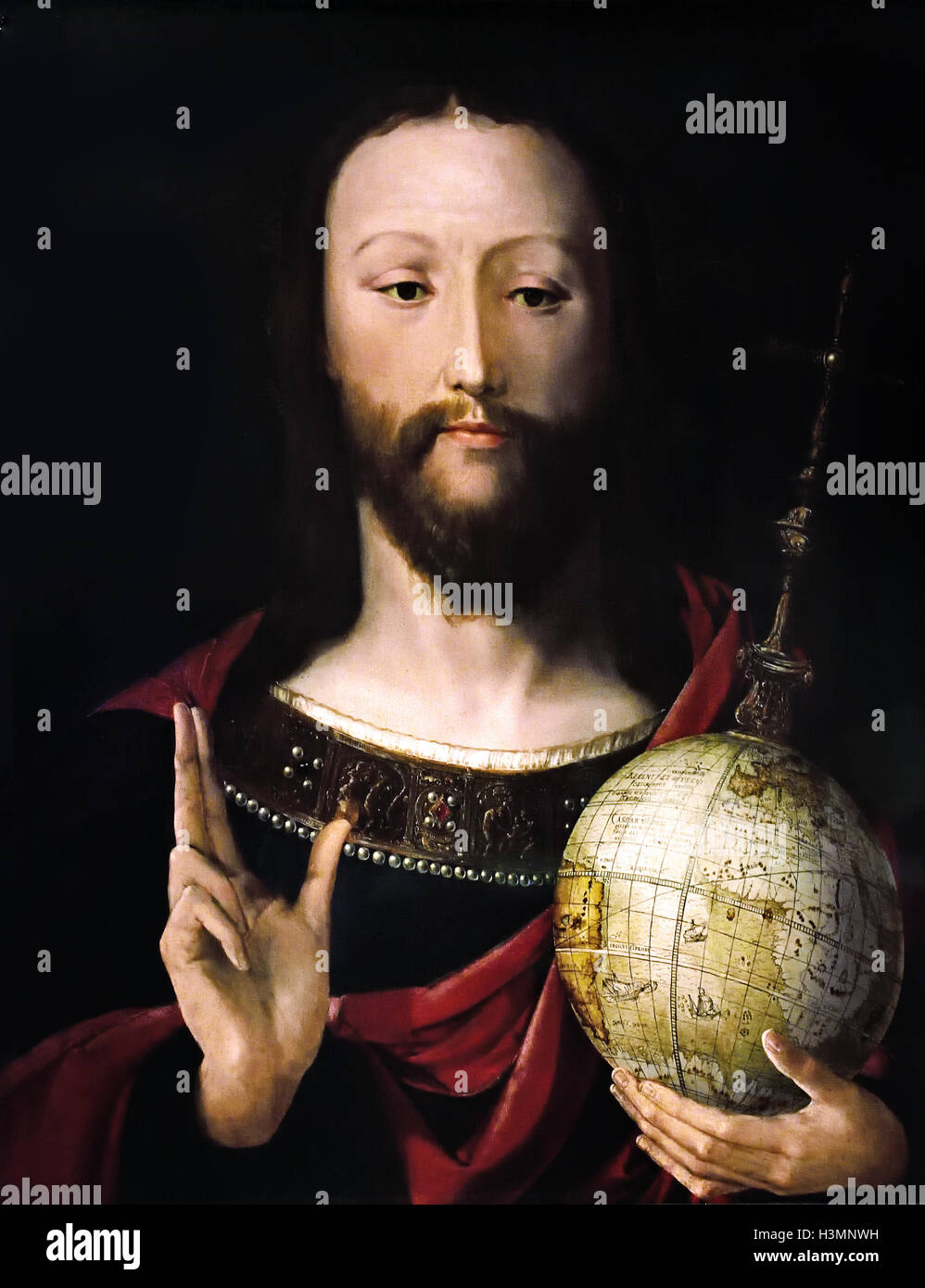 Salvator mundi - Cristo con il globo mondo 1537/1545 Niederrhein ( Paesi Bassi ) il tedesco in Germania Foto Stock