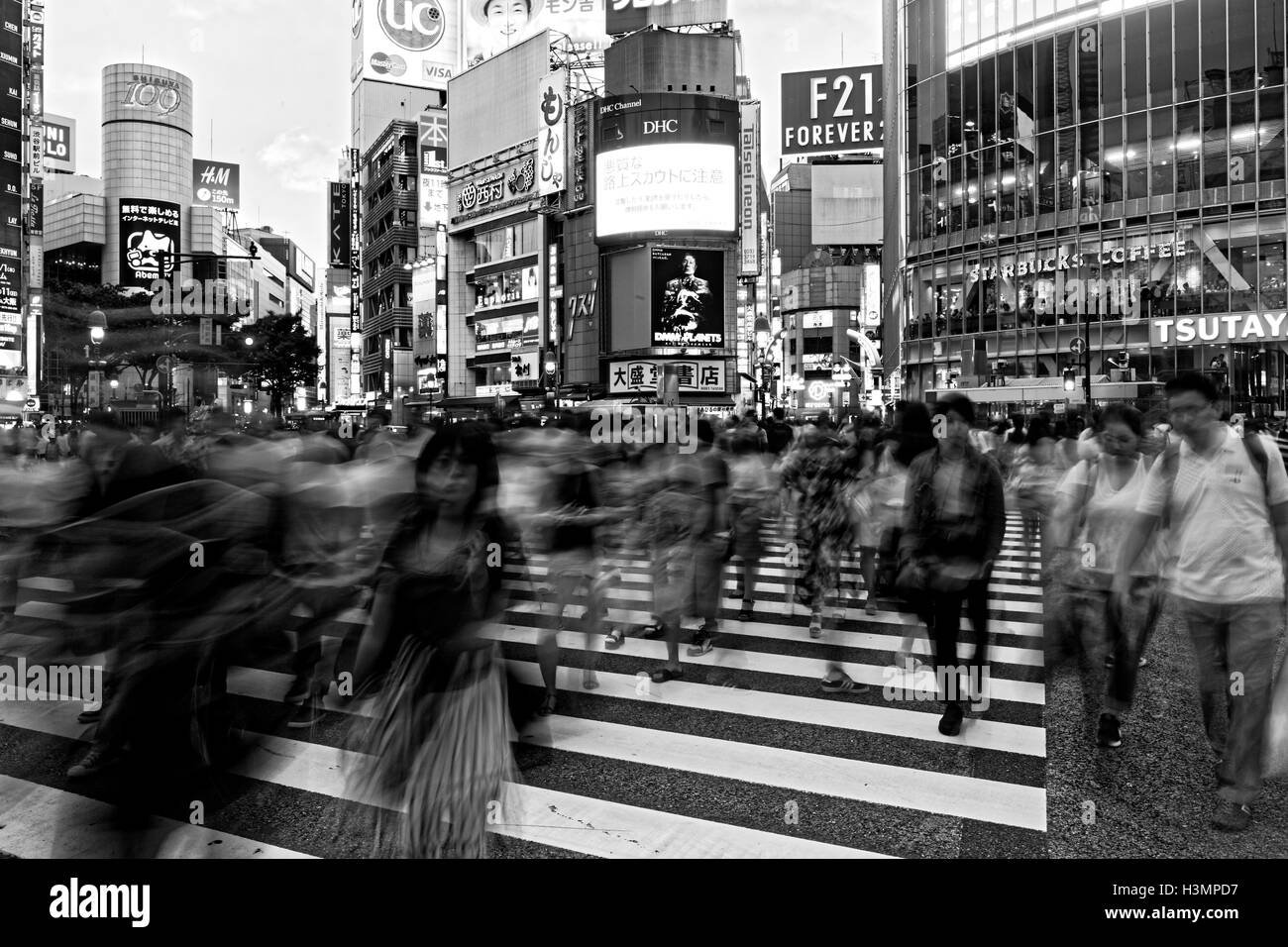 Tokyo Shibuya Crossing Foto Stock