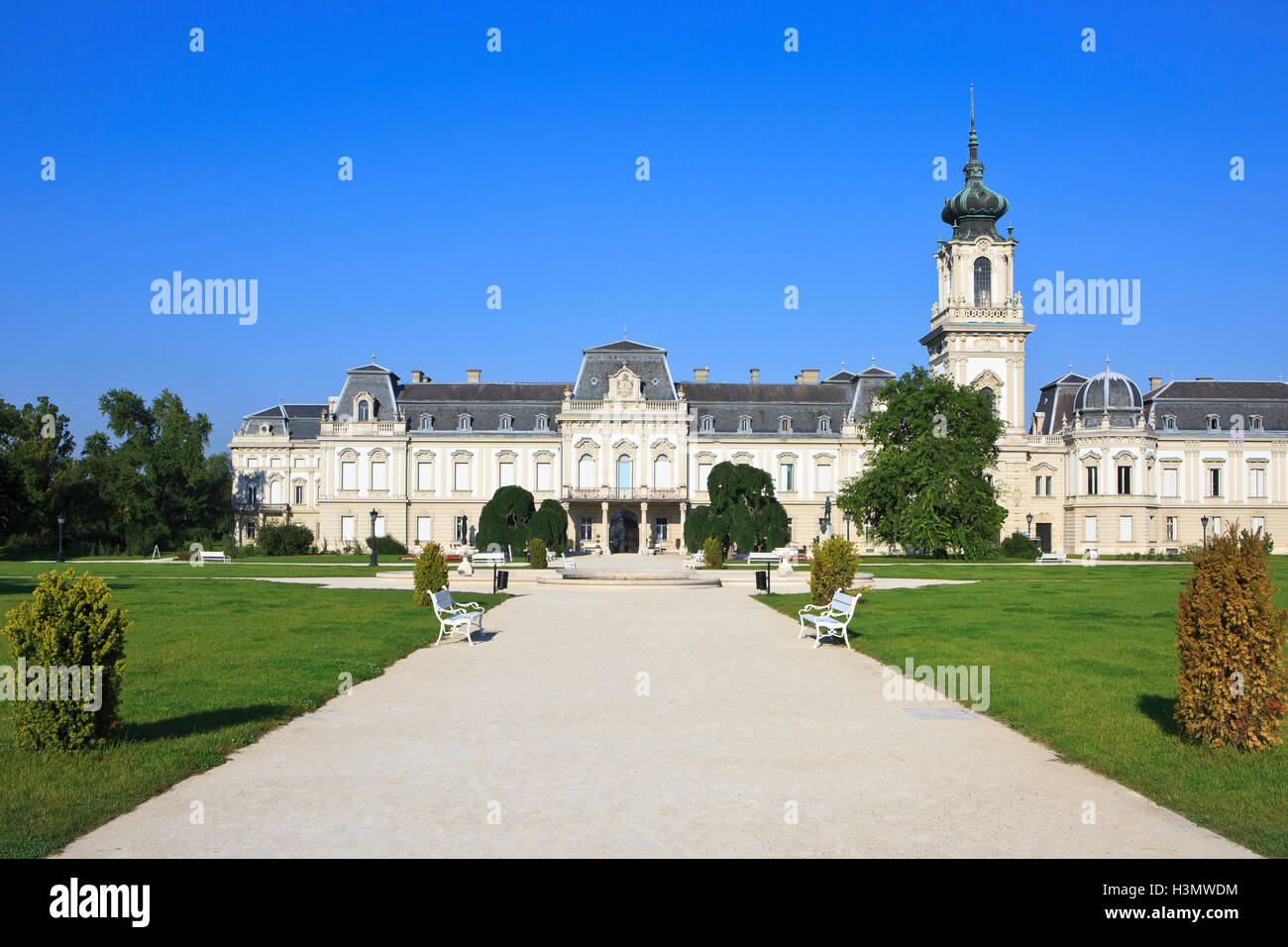 Il Palazzo Festetics (1745) a Keszthely, Ungheria Foto Stock