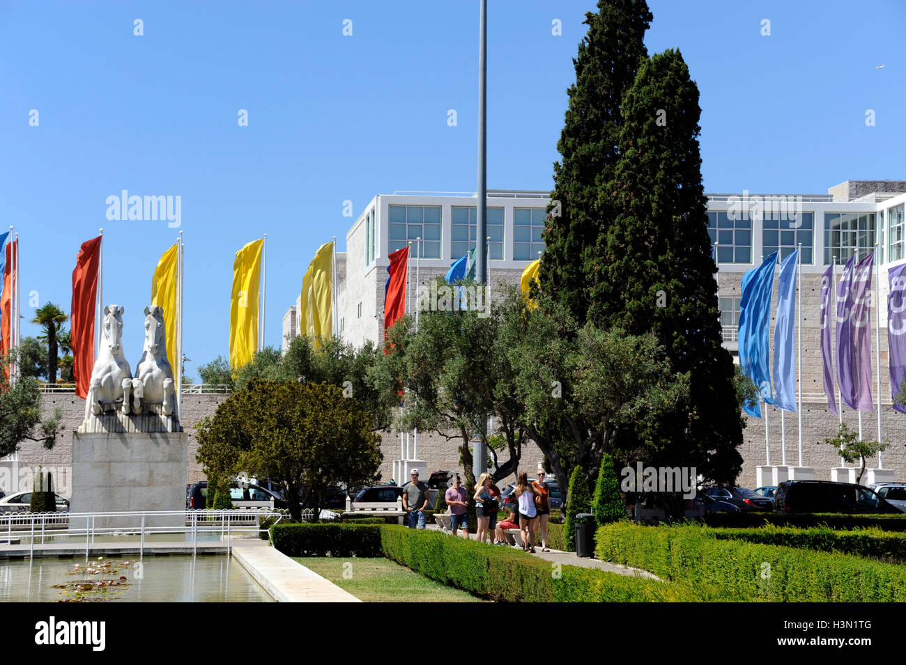 Il Museu Colecao Berardo, arte moderna e contemporanea, Centro Cultural de Belem, CCB, Vittorio Gregottiand Manuel Salgado architetto Foto Stock