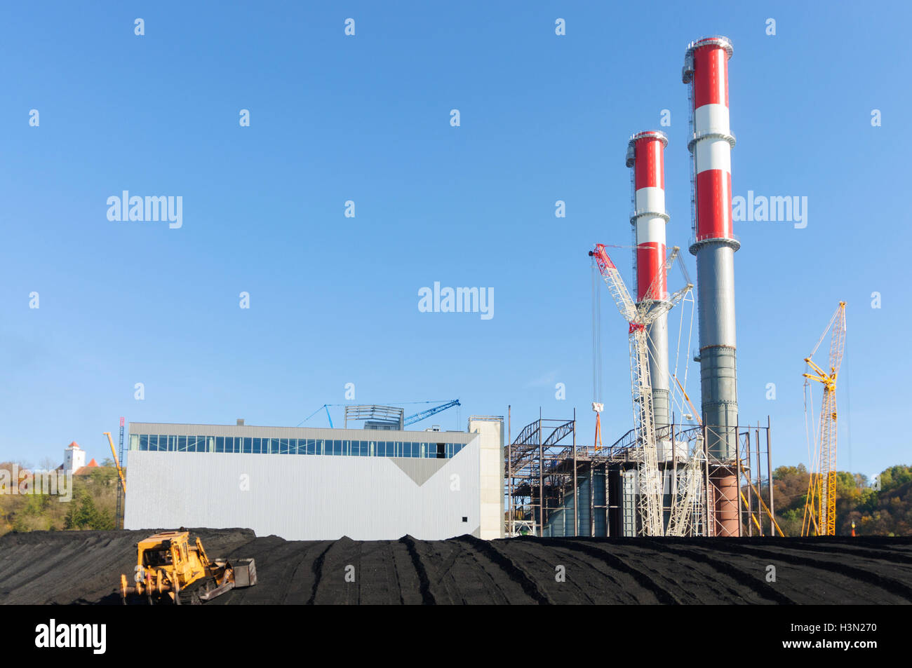 Mellach: in costruzione a gas e a vapore centrale a ciclo combinato di Verbund AG con il contraente generale Siemens AG, Regio Foto Stock