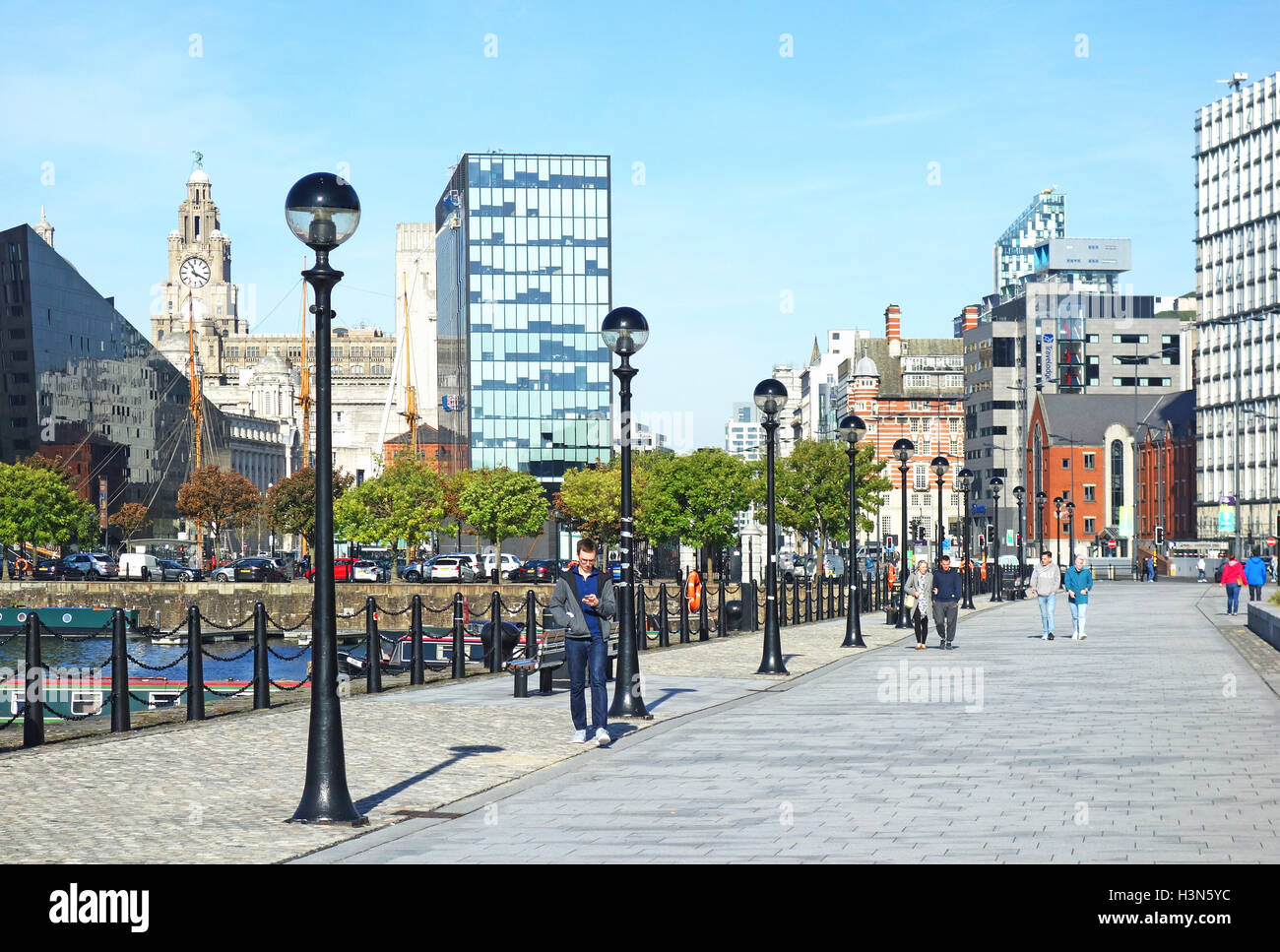 L'Albert Dock, Liverpool, England, Regno Unito Foto Stock