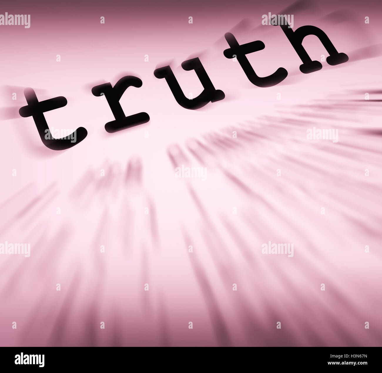 Definizione di verità visualizza la vera onestà o veridicità Foto Stock