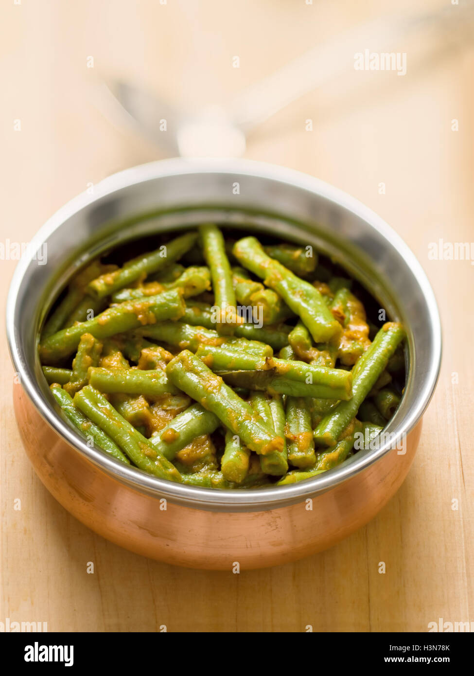 Indiano Vegetariano snake bean masala curry Foto Stock