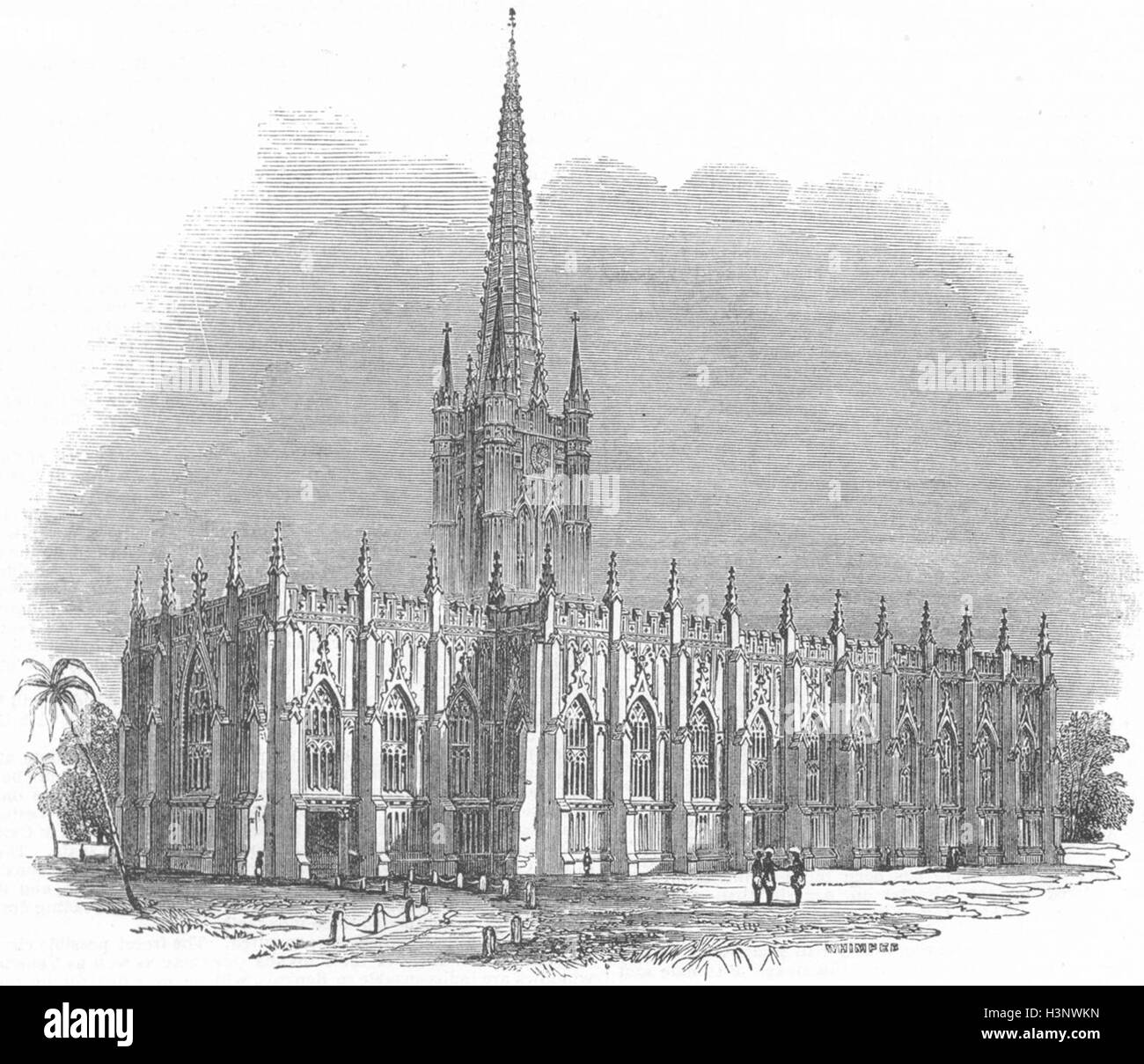 Londra la Cattedrale di St Paul, Kolkata 1845. Illustrated London News Foto Stock