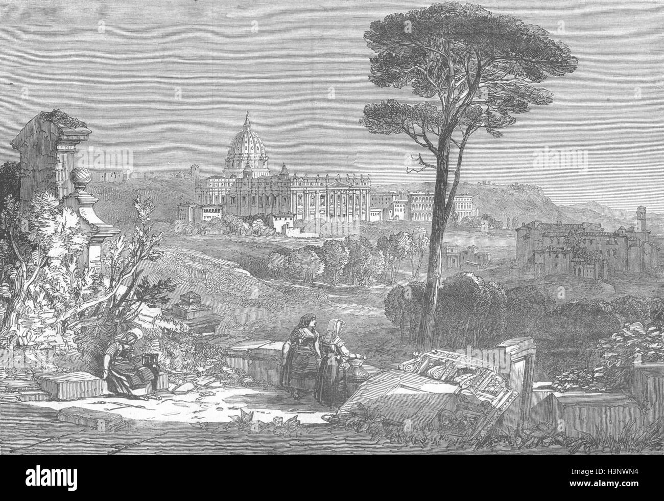 Roma Roma 1849. Illustrated London News Foto Stock