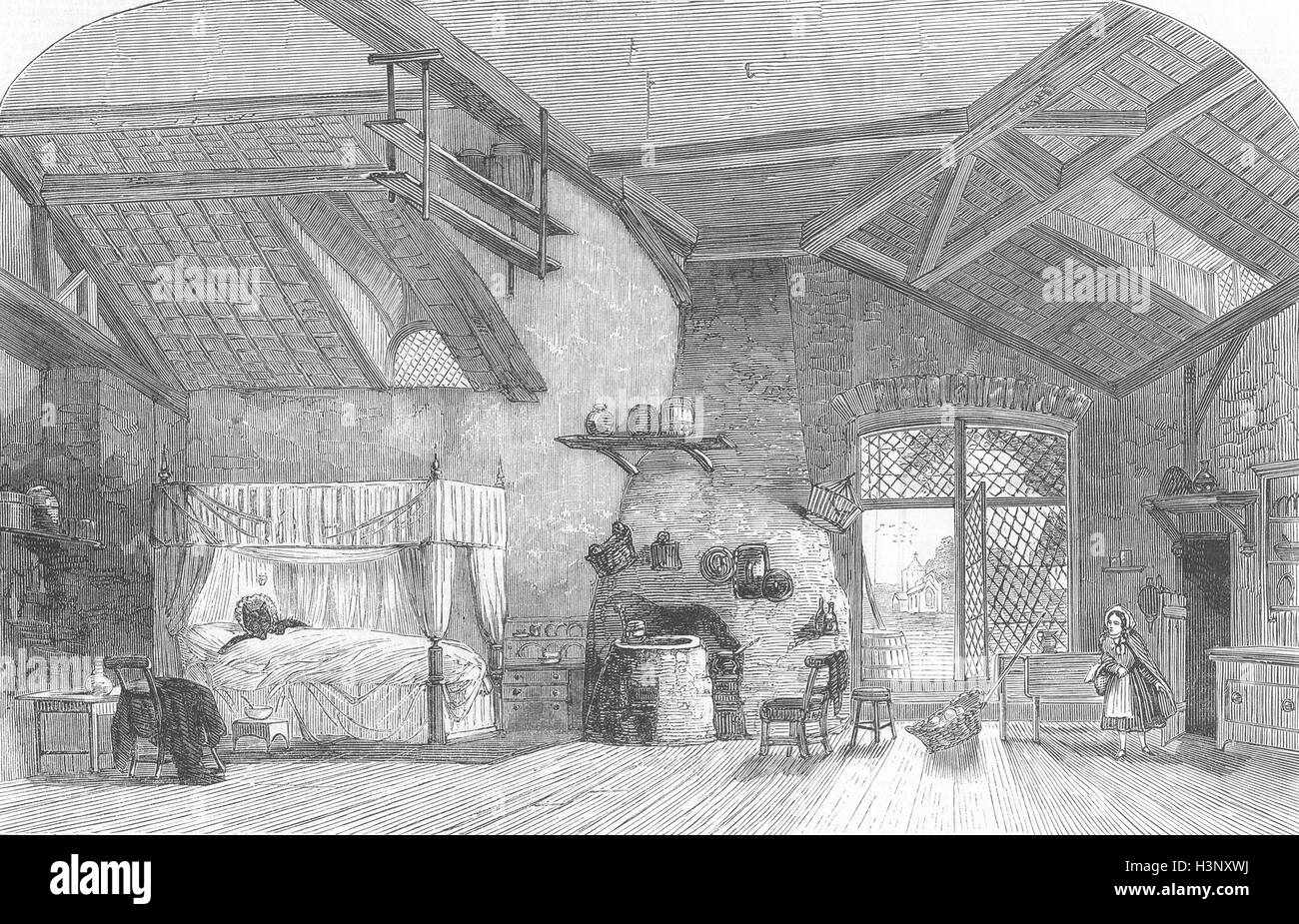 Natale pantomima, Little Red Riding Hood 1859. Illustrato News del mondo Foto Stock