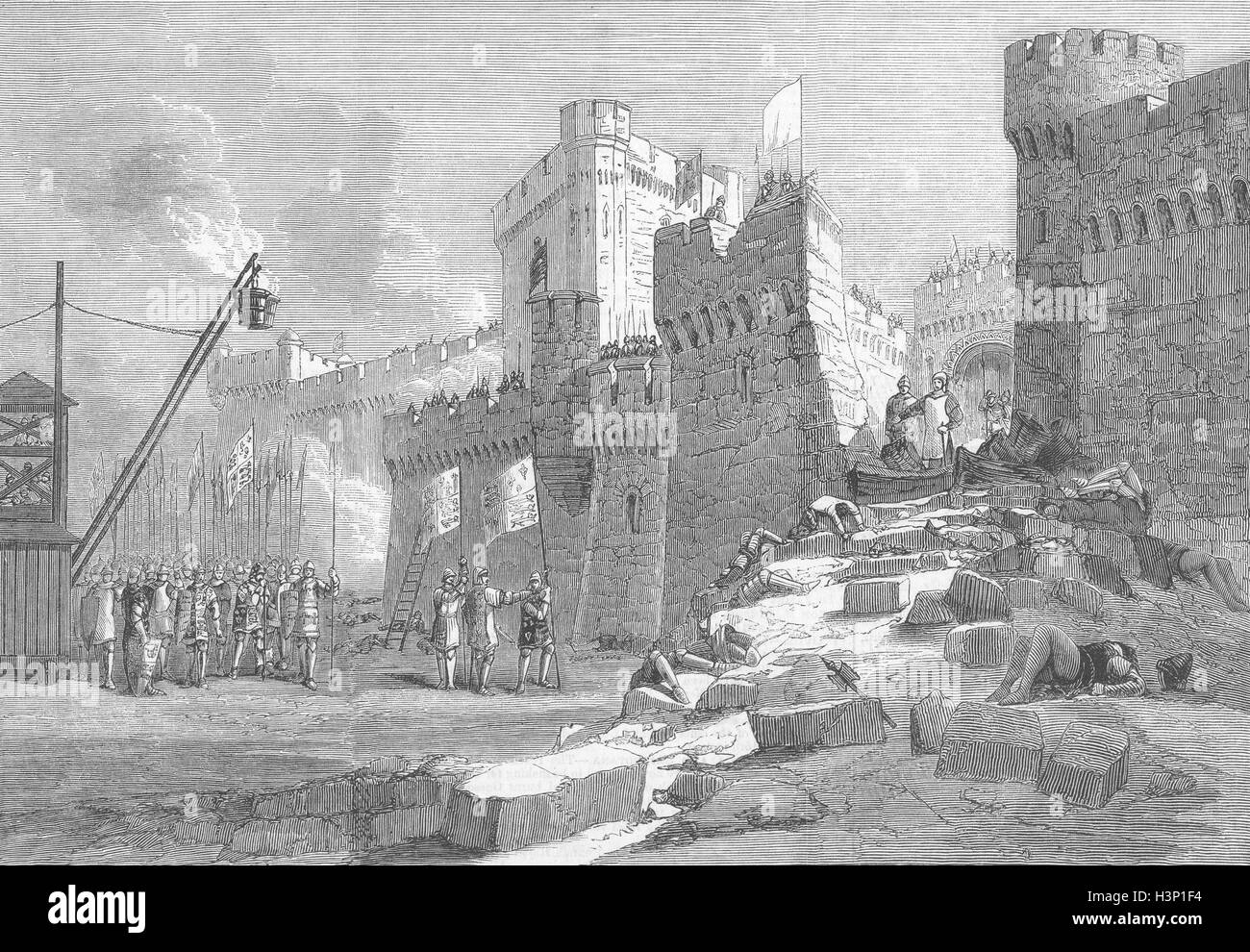 Francia Harfleur-Henry V, Princesss Theatre 1859. Illustrato News del mondo Foto Stock