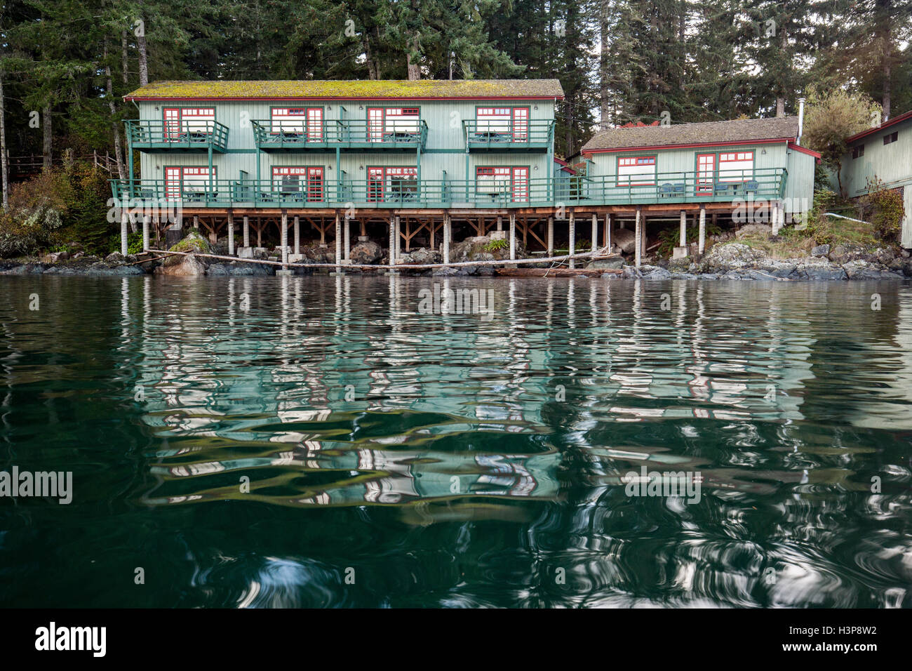April Point Resort & Spa - Quadra Island (vicino a Campbell River, Isola di Vancouver, British Columbia, Canada Foto Stock