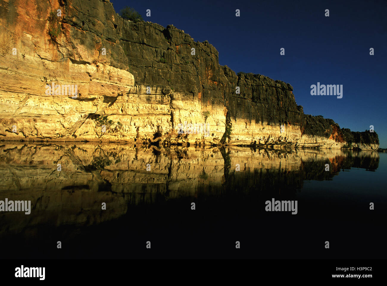 Fitzroy River taglio attraverso antiche calcare Coral reef Foto Stock