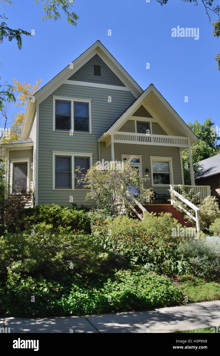 Casa in Collina universitaria Quartiere di Boulder, CO Foto Stock