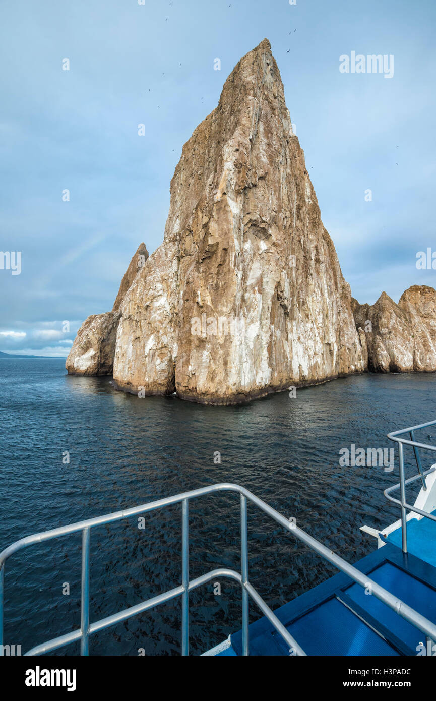 Kicker Rock o Roca Leon Dormido, San Cristobal Island, Galapagos, Ecuador, Patrimonio Mondiale dell Unesco Foto Stock