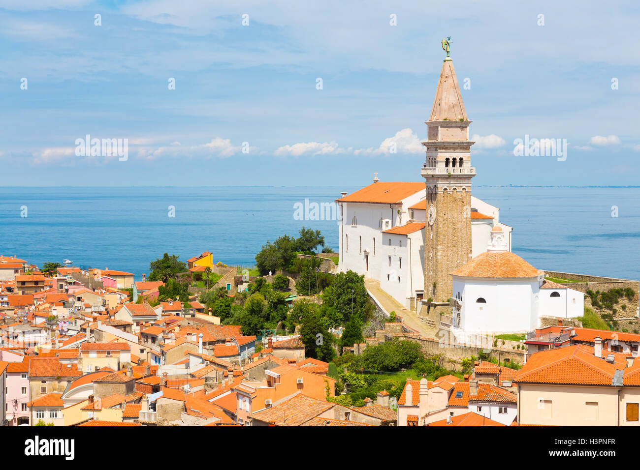 Pittoresca città vecchia di pirano, Slovenia. Foto Stock
