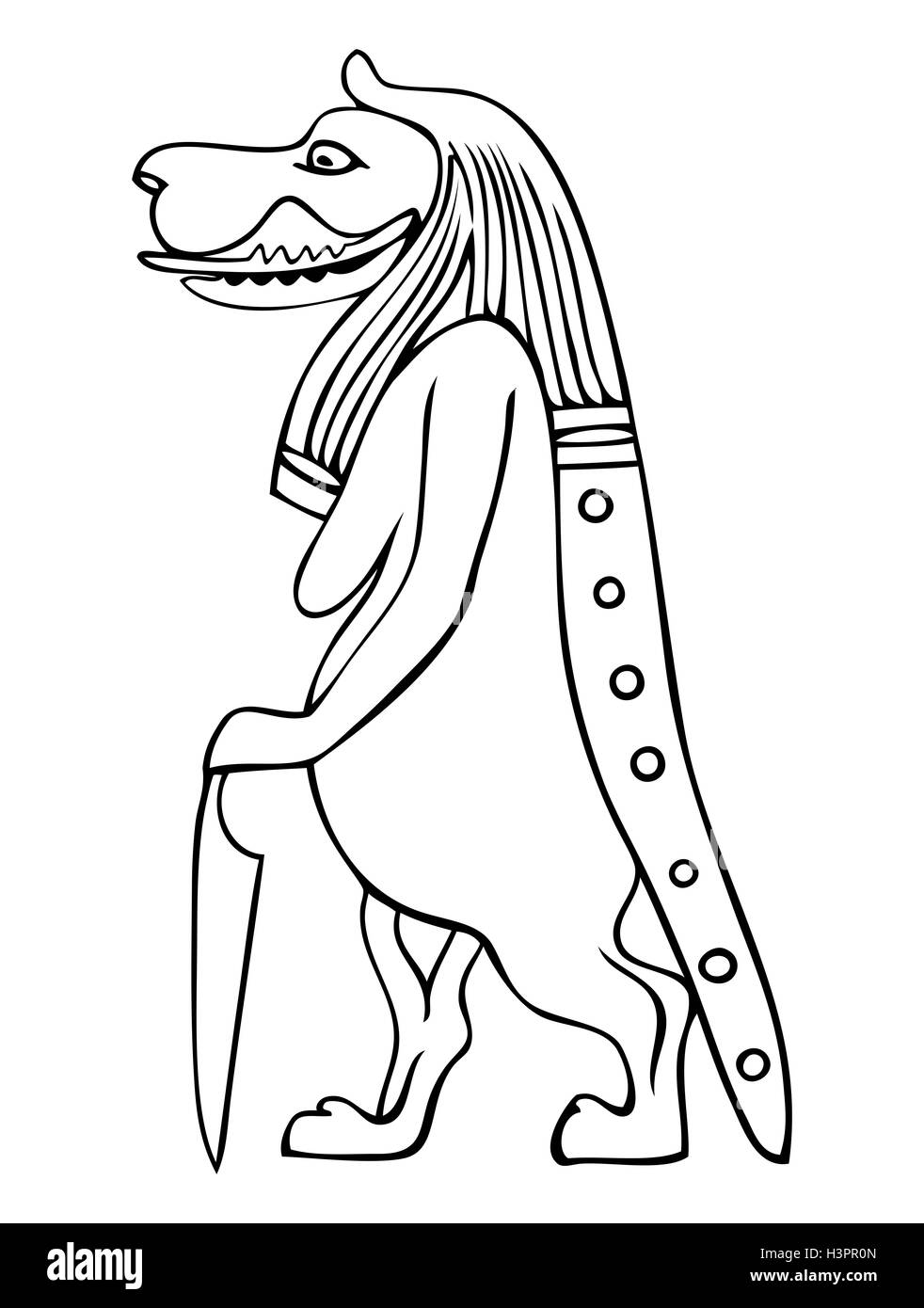 Taweret - mitica creatura di Antico Egitto - dea della fertilità e del parto Foto Stock