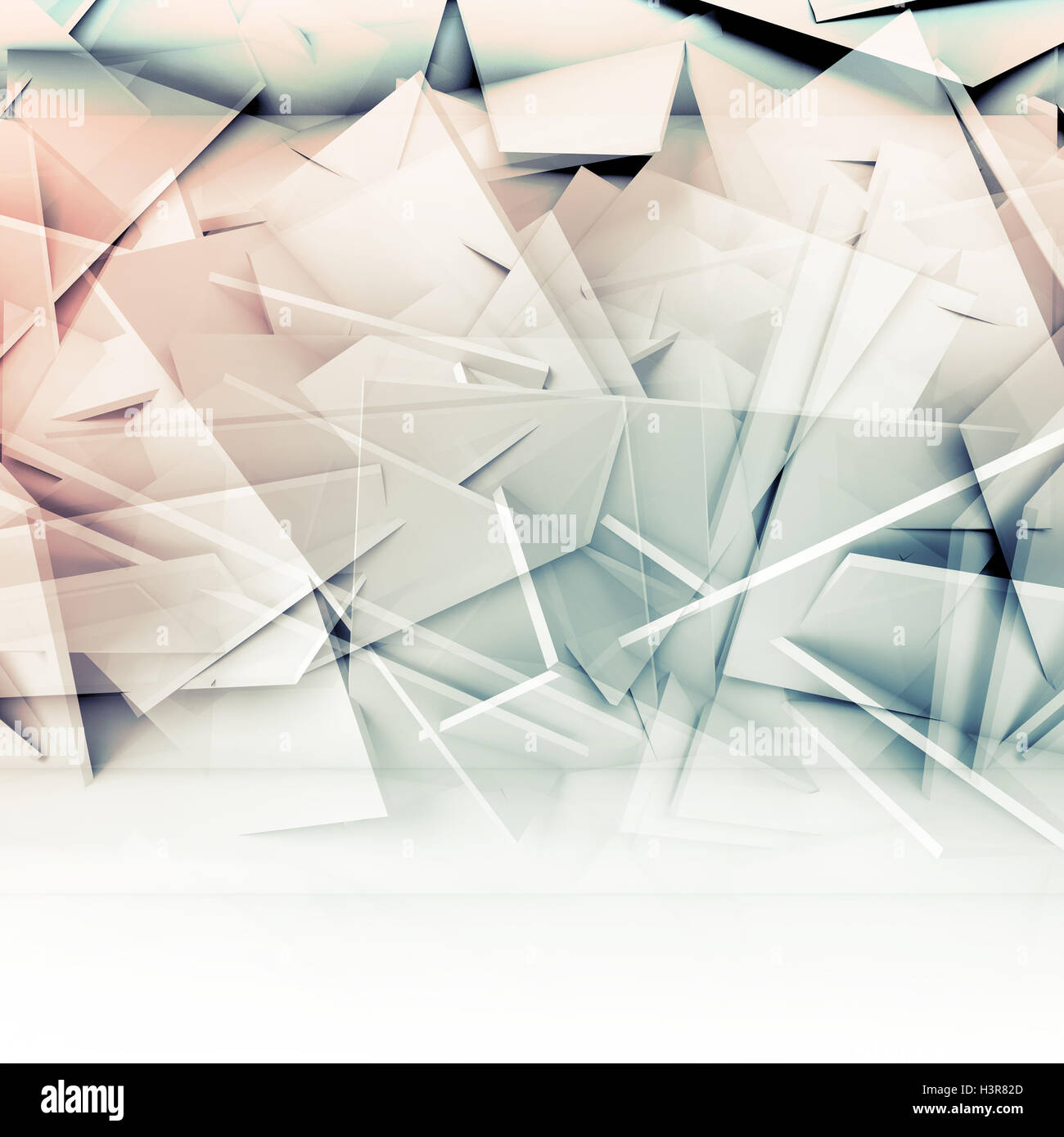 Abstract sfondo digitale e colorato disegno poligonale. 3d illustrazione grafica del computer Foto Stock